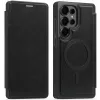 Phonesta Luxury Leder Book Wallet Klapphülle mit MagSafe für Samsung Galaxy S25 Ultra - Schwarz