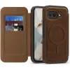 Phonesta Luxury Leder Book Wallet Klapphülle mit MagSafe für Google Pixel 9a - Dunkelbraun 2
