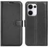 Phonesta Litchi Skin Book Wallet Klapphülle für Oppo Reno13 Pro - Schwarz