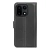 Phonesta Litchi Skin Book Wallet Klapphülle für OnePlus 15 - Schwarz 2