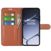 Phonesta Litchi Skin Book Wallet Klapphülle für OnePlus 15R - Braun 3