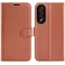 Phonesta Litchi Skin Book Wallet Klapphülle für OnePlus Nord 5 - Braun