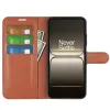 Phonesta Litchi Skin Book Wallet Klapphülle für OnePlus Nord 5 - Braun 3