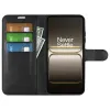 Phonesta Litchi Skin Book Wallet Klapphülle für OnePlus Nord 5 - Schwarz 4