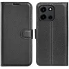 Phonesta Litchi Skin Book Wallet Klapphülle für OnePlus Nord 6 - Schwarz 0