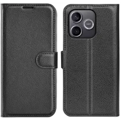 Phonesta Litchi Skin Book Wallet Klapphülle für HONOR 600 Lite - Schwarz