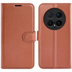 Phonesta Litchi Skin Book Wallet Klapphülle für HONOR Magic8 Pro - Braun