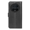Phonesta Litchi Skin Book Wallet Klapphülle für HONOR Magic8 Pro - Schwarz 2