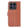 Phonesta Litchi Skin Book Wallet Klapphülle für Xiaomi 15T - Braun 2