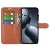 Phonesta Litchi Skin Book Wallet Klapphülle für Xiaomi 15T - Braun 4
