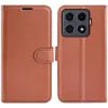Phonesta Litchi Skin Book Wallet Klapphülle für Xiaomi 15T Pro - Braun 0