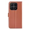 Phonesta Litchi Skin Book Wallet Klapphülle für Xiaomi 17 - Braun 2
