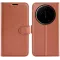 Phonesta Litchi Skin Book Wallet Klapphülle für Xiaomi 17 Ultra - Braun