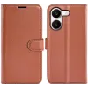 Phonesta Litchi Skin Book Wallet Klapphülle für Xiaomi Poco X8 Pro - Braun 0