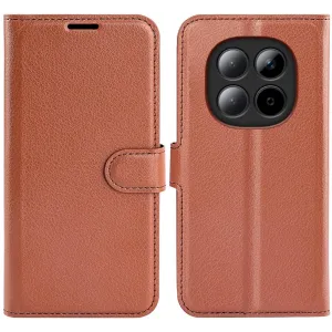 Phonesta Litchi Skin Book Wallet Klapphülle für Xiaomi Redmi Note 15 Pro Plus / Xiaomi Poco M8 Pro - Braun