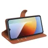 Phonesta Litchi Skin Book Wallet Klapphülle für Xiaomi Redmi A7 Pro - Braun 4