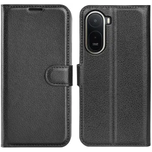 Phonesta Litchi Skin Book Wallet Klapphülle für Xiaomi Redmi A7 Pro - Schwarz