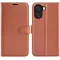 Phonesta Litchi Skin Book Wallet Klapphülle für Oppo A6x - Braun