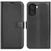 Phonesta Litchi Skin Book Wallet Klapphülle für Oppo A6x - Schwarz 0