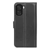 Phonesta Litchi Skin Book Wallet Klapphülle für Oppo A6x - Schwarz 2