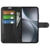 Phonesta Litchi Skin Book Wallet Klapphülle für Oppo Find X9 - Schwarz 3