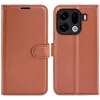 Phonesta Litchi Skin Book Wallet Klapphülle für Oppo Find X9 Pro - Braun 0