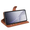 Phonesta Litchi Skin Book Wallet Klapphülle für Oppo Reno15 Pro Max - Braun 4