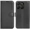 Phonesta Litchi Skin Book Wallet Klapphülle für Motorola Moto G67/G77 - Schwarz