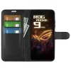Phonesta Litchi Skin Book Wallet Klapphülle für Asus ROG Phone 9/9 Pro - Schwarz 3