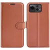 Phonesta Litchi Skin Book Wallet Klapphülle für Asus Zenfone 12 Ultra - Braun 0