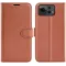 Phonesta Litchi Skin Book Wallet Klapphülle für Asus Zenfone 12 Ultra - Braun