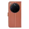 Phonesta Litchi Skin Book Wallet Klapphülle für Oppo Find X9 Ultra - Braun 2
