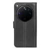 Phonesta Litchi Skin Book Wallet Klapphülle für Oppo Find X9 Ultra - Schwarz 2