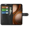 Phonesta Litchi Skin Book Wallet Klapphülle für Oppo Find X9 Ultra - Schwarz 3