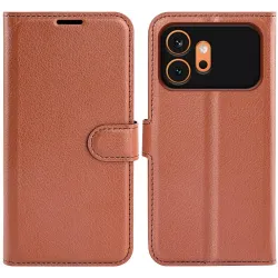 Phonesta Litchi Skin Book Wallet Klapphülle für HONOR 600/600 Pro - Braun