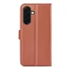 Phonesta Litchi Skin Book Wallet Klapphülle für Samsung Galaxy A37 - Braun 2