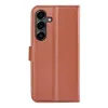 Phonesta Litchi Skin Book Wallet Klapphülle für Samsung Galaxy S25 FE - Braun 2
