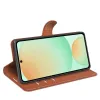 Phonesta Litchi Skin Book Wallet Klapphülle für Samsung Galaxy S25 FE - Braun 4