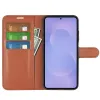Phonesta Litchi Skin Book Wallet Klapphülle für Samsung Galaxy S26 - Braun 3