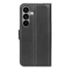 Phonesta Litchi Skin Book Wallet Klapphülle für Samsung Galaxy S26 - Schwarz 2