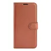 Phonesta Litchi Skin Book Wallet Klapphülle für Samsung Galaxy S26 Plus - Braun 1