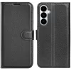 Phonesta Litchi Skin Book Wallet Klapphülle für Samsung Galaxy S26 Plus - Schwarz 0