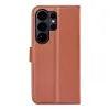 Phonesta Litchi Skin Book Wallet Klapphülle für Samsung Galaxy S26 Ultra - Braun 2