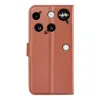 Phonesta Litchi Skin Book Wallet Klapphülle für Nothing Phone (3) - Braun 2