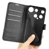 Phonesta Litchi Skin Book Wallet Klapphülle für Nothing Phone (3) - Schwarz 5