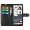 Phonesta Litchi Skin Book Wallet Klapphülle für Nothing Phone (3a) - Schwarz 3