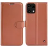 Phonesta Litchi Skin Book Wallet Klapphülle für Nothing Phone (3a) Lite - Braun 0