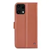 Phonesta Litchi Skin Book Wallet Klapphülle für Nothing Phone (3a) Lite - Braun 2