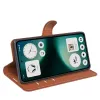 Phonesta Litchi Skin Book Wallet Klapphülle für Nothing Phone (3a) Lite - Braun 4