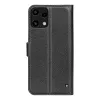 Phonesta Litchi Skin Book Wallet Klapphülle für Nothing Phone (3a) Lite - Schwarz 2